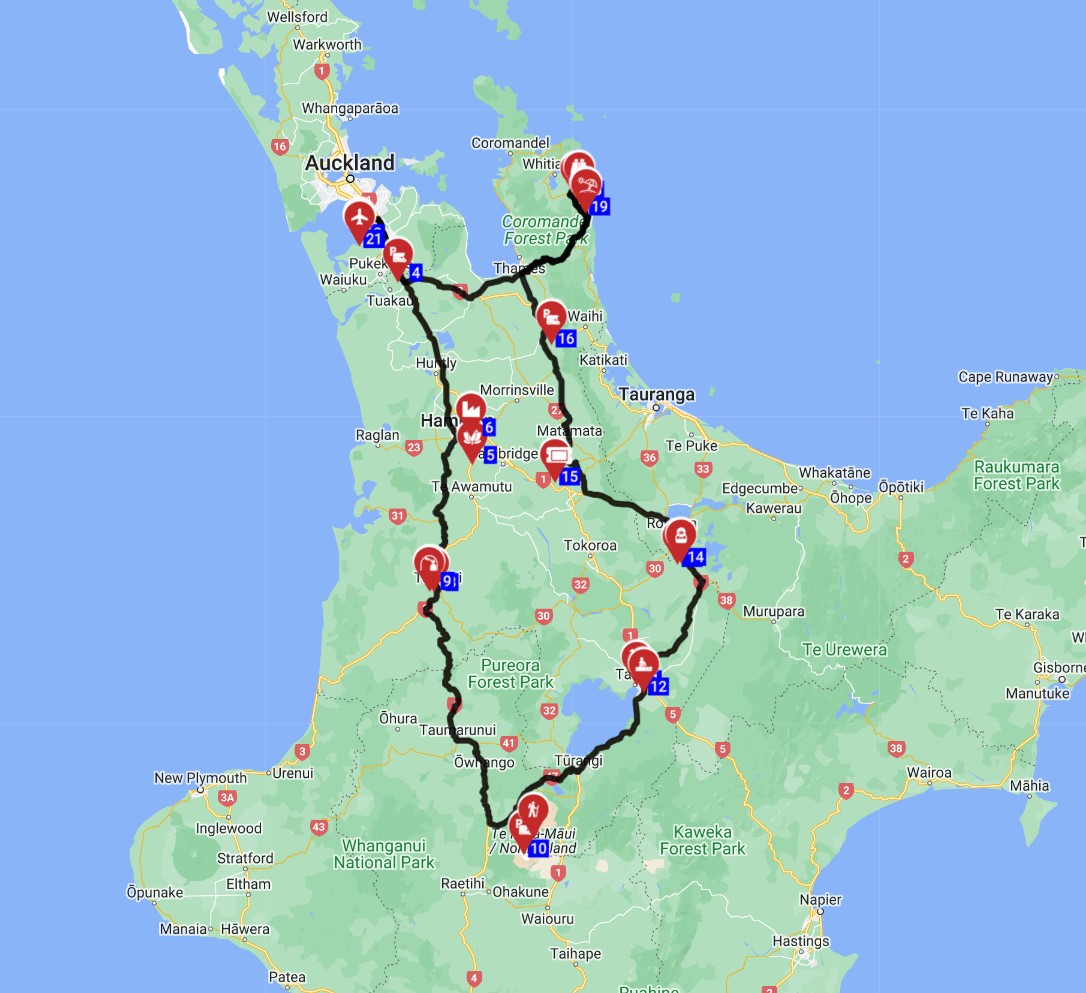 Auckland Roundtrip - North Island Central